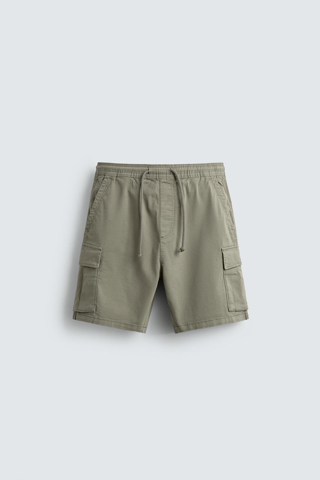 ШОРТЫ КАРГО  С ЭФФЕКТОМ ПОТЕРТОСТИ