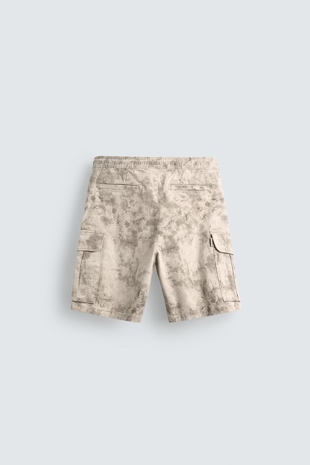 ШОРТЫ КАРГО  С ЭФФЕКТОМ ПОТЕРТОСТИ