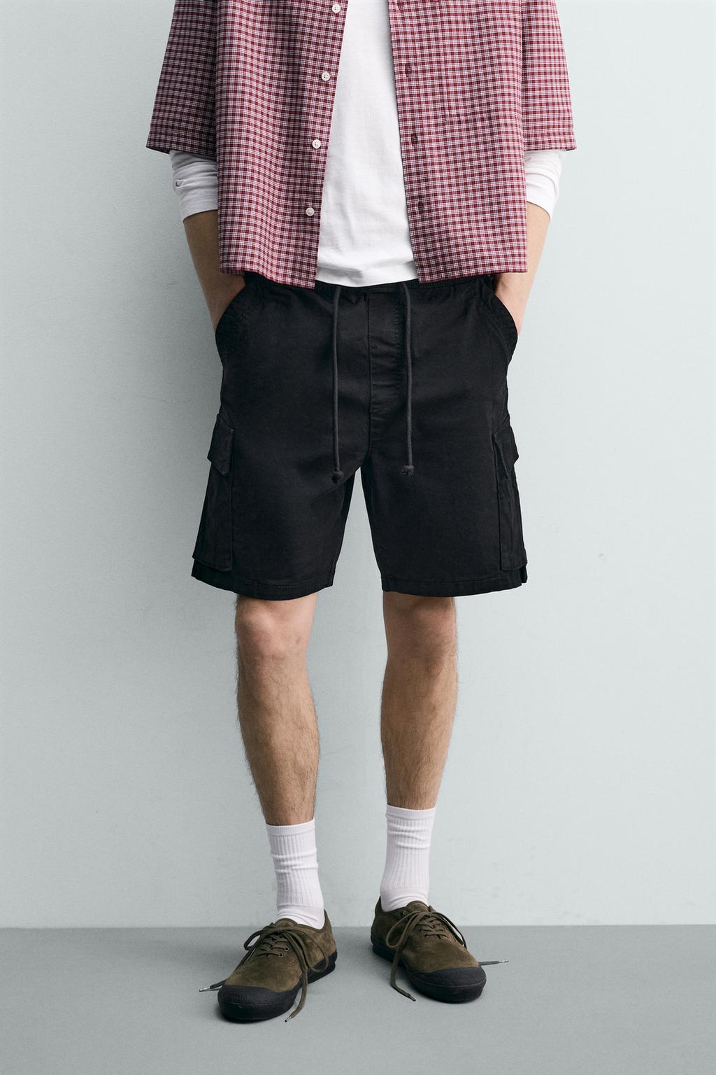 ШОРТЫ КАРГО  С ЭФФЕКТОМ ПОТЕРТОСТИ