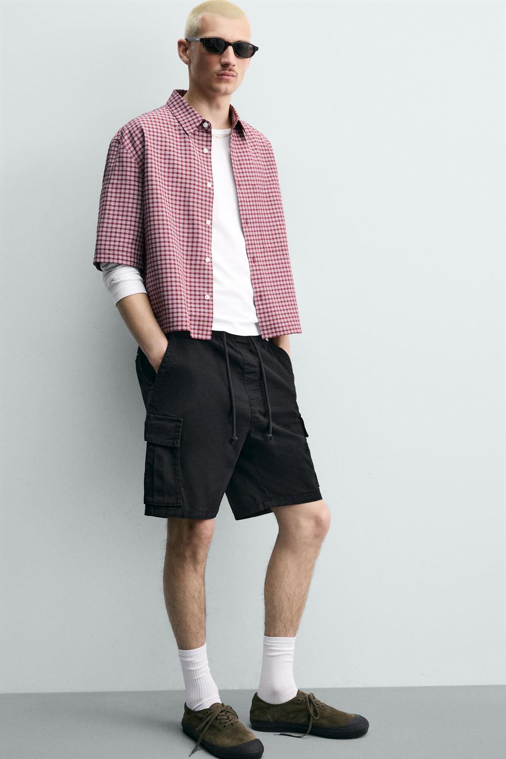 ШОРТЫ КАРГО  С ЭФФЕКТОМ ПОТЕРТОСТИ