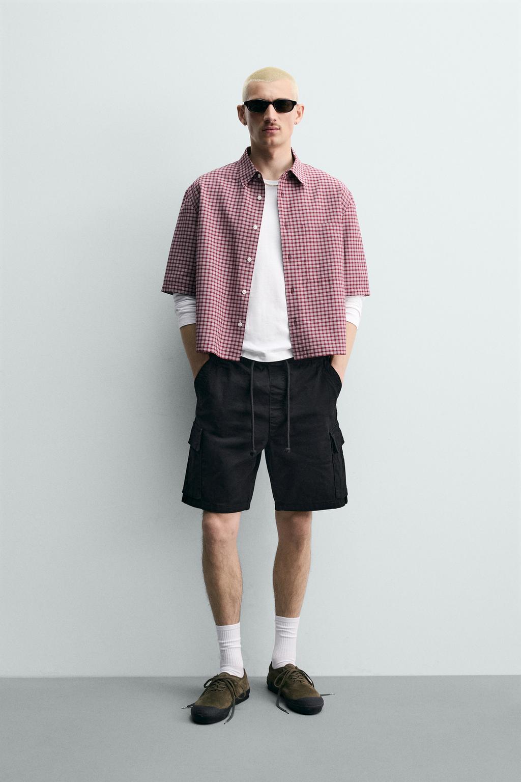 ШОРТЫ КАРГО  С ЭФФЕКТОМ ПОТЕРТОСТИ