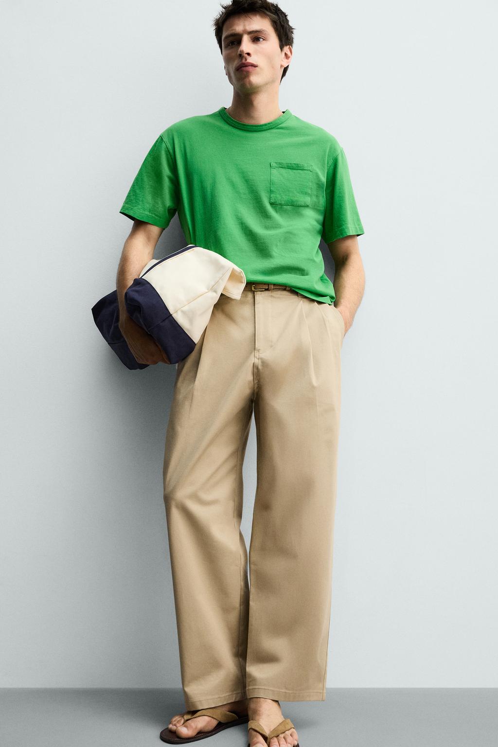 ФУТБОЛКА СВОБОДНОГО КРОЯ С КАРМАНОМ