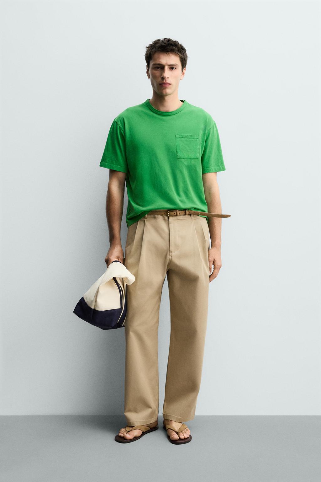 ФУТБОЛКА СВОБОДНОГО КРОЯ С КАРМАНОМ