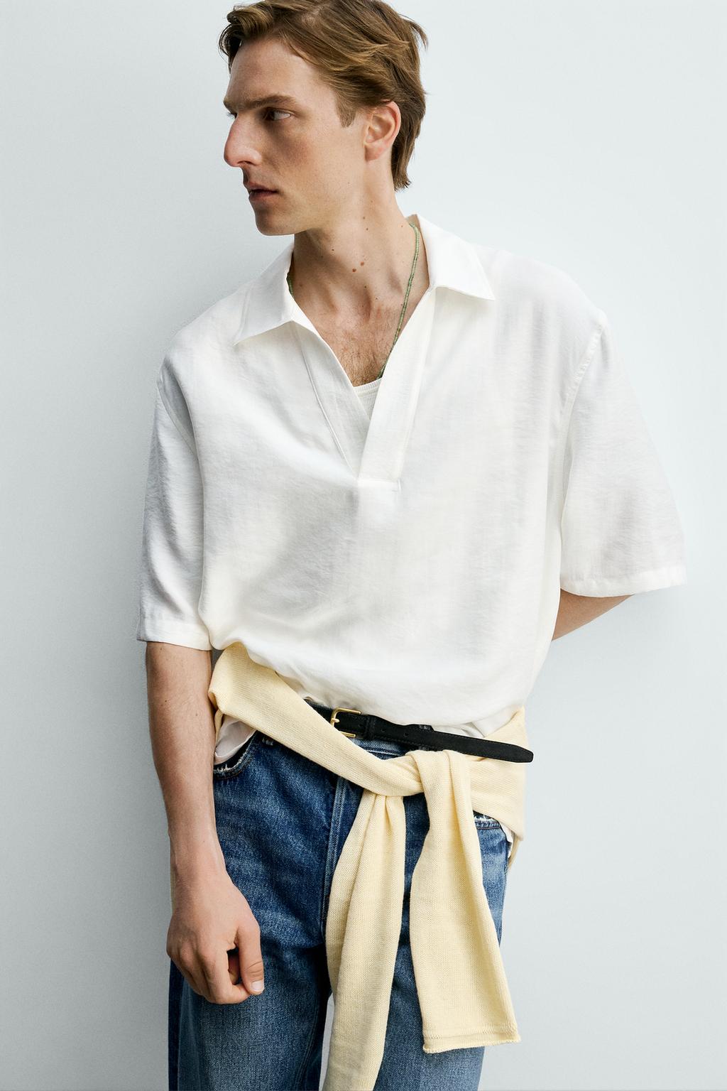 ПОЛО СТРУЯЩЕГОСЯ КРОЯ СО СТРОЧКОЙ