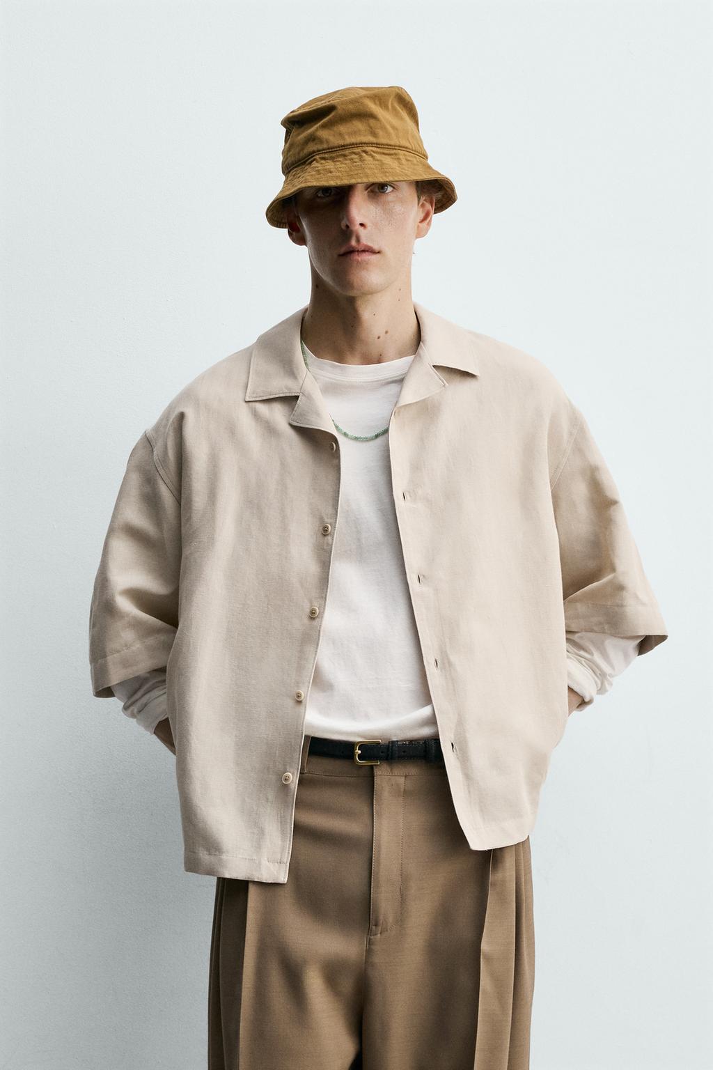 РУБАШКА RELAXED FIT ИЗ СТРУЯЩЕЙСЯ ТКАНИ