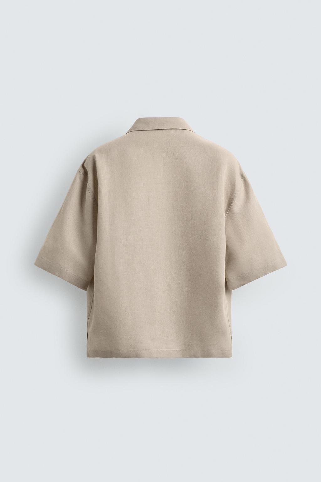 РУБАШКА RELAXED FIT ИЗ СТРУЯЩЕЙСЯ ТКАНИ