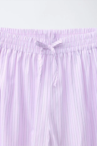 Брюки-багги в полоску- Заказать в России