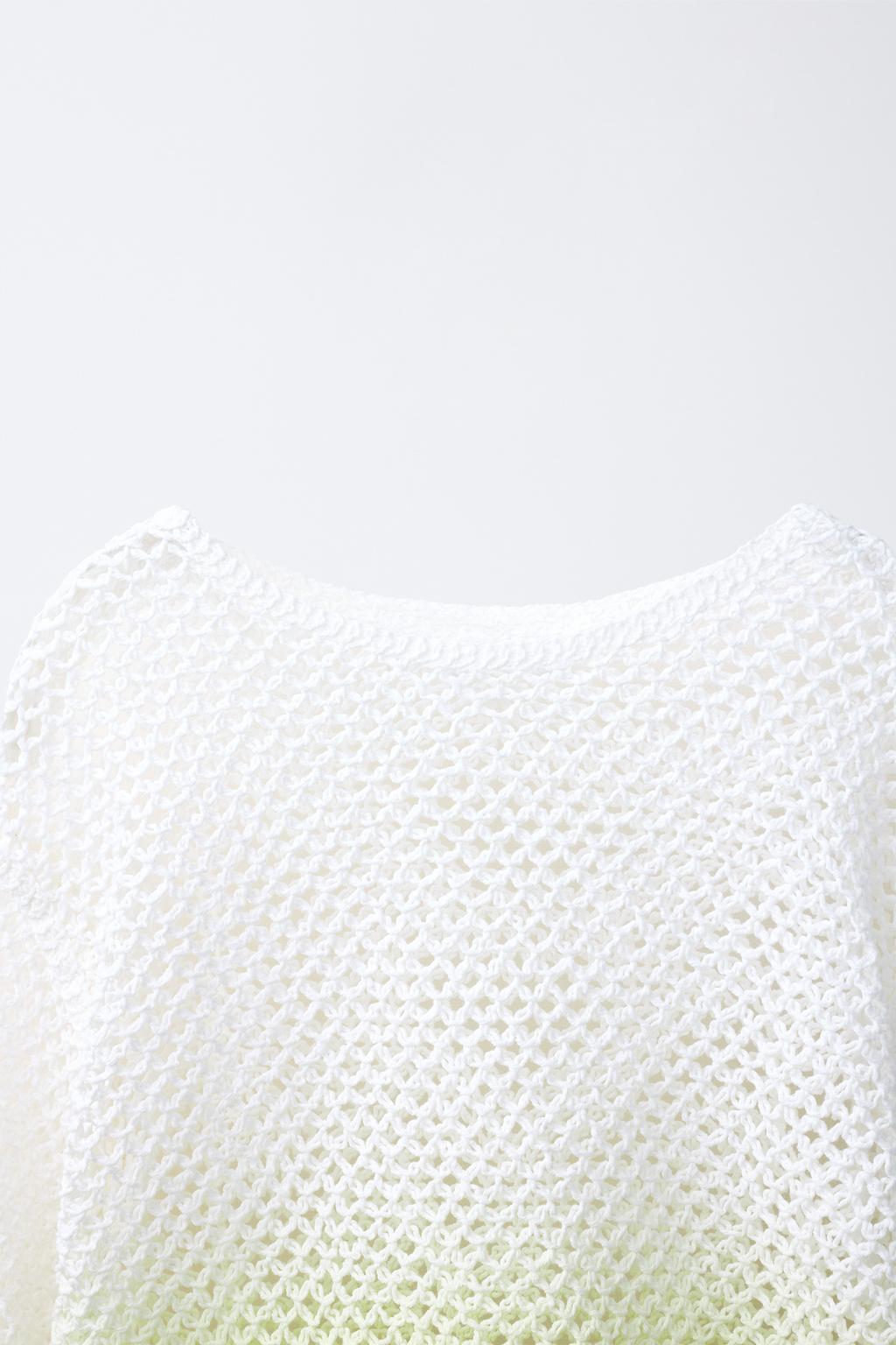 СЕТЧАТЫЙ СВИТЕР С ЭФФЕКТОМ ДЕГРАДЕ