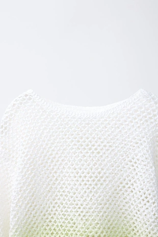 Сетчатый свитер с эффектом деграде- Заказать в России