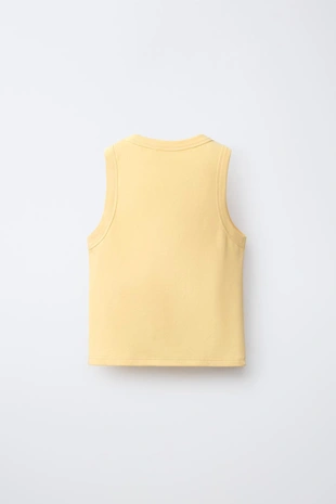 Топ в рубчик с принтом «фрукты»- Заказать в России