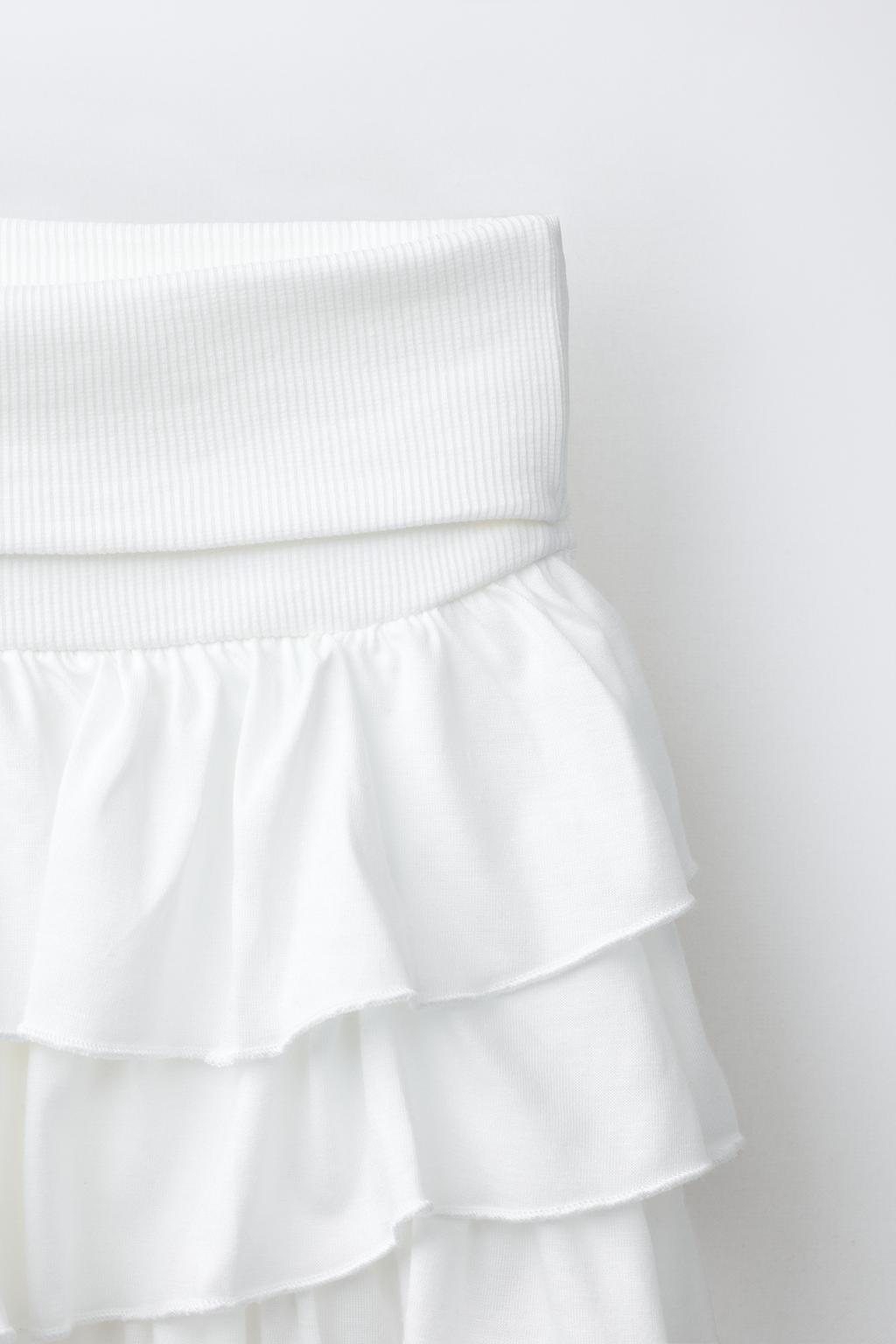 ЮБКА-ШОРТЫ В ПОЛОСКУ С ВОЛАНАМИ