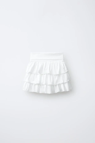 Юбка-шорты в полоску с воланами- Заказать в России