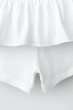 Юбка-шорты в полоску с воланами- Заказать в России