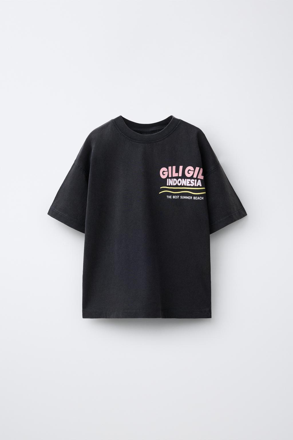 ФУТБОЛКА С ЭФФЕКТОМ ПОТЕРТОСТИ И НАДПИСЬЮ