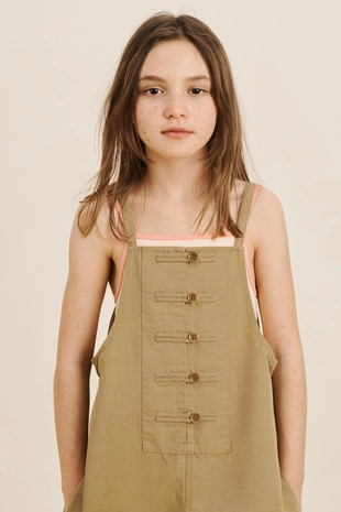 Джинсовый комбинезон с прямым вырезом- Заказать в России