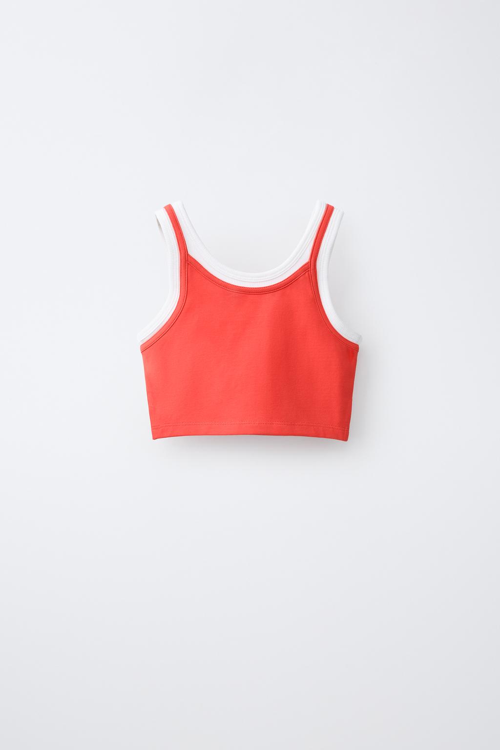 ДВУХСЛОЙНЫЙ ТОП КОНТРАСТНОГО ЦВЕТА