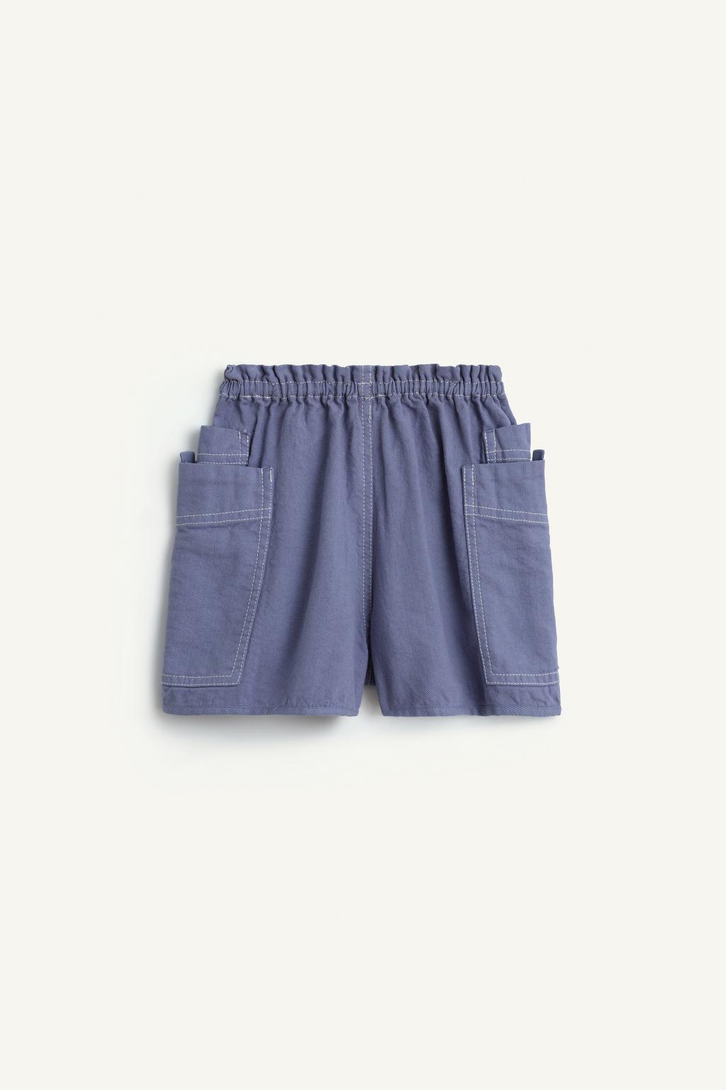 Шорты бермуды из хлопка и льна