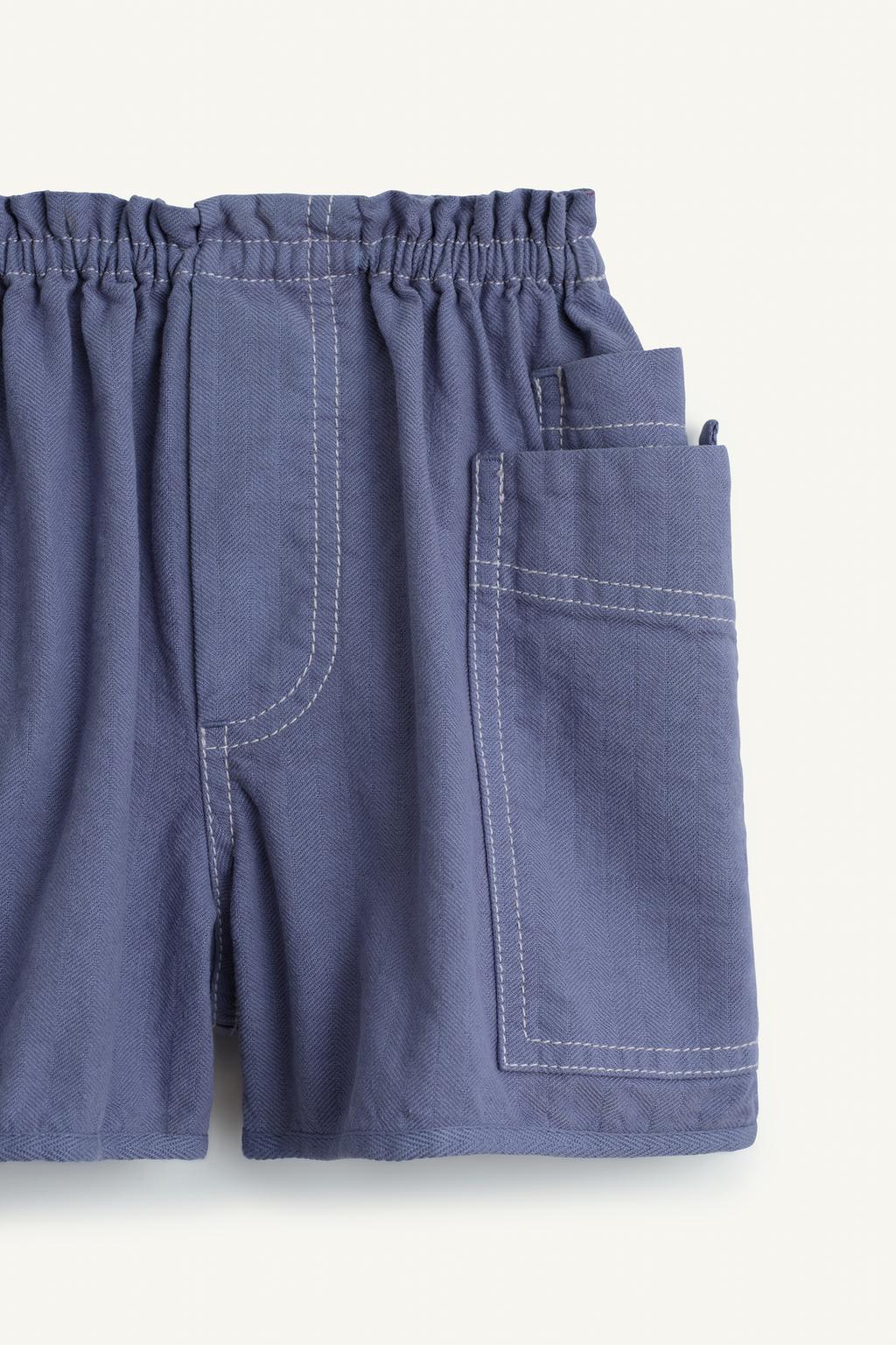 Шорты бермуды из хлопка и льна