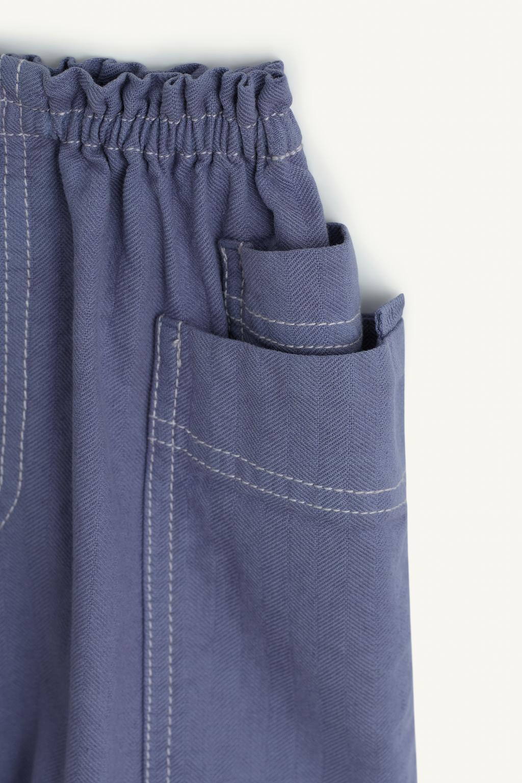 Шорты бермуды из хлопка и льна