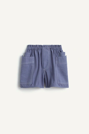 Шорты бермуды из хлопка и льна- Заказать в России