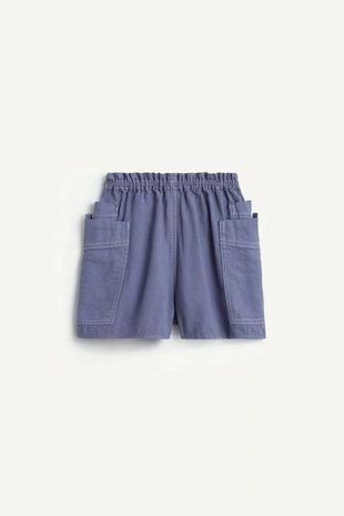 Шорты бермуды из хлопка и льна- Заказать в России