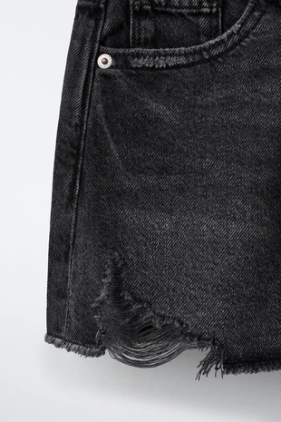 Джинсовая юбка с разрезами- Заказать в России