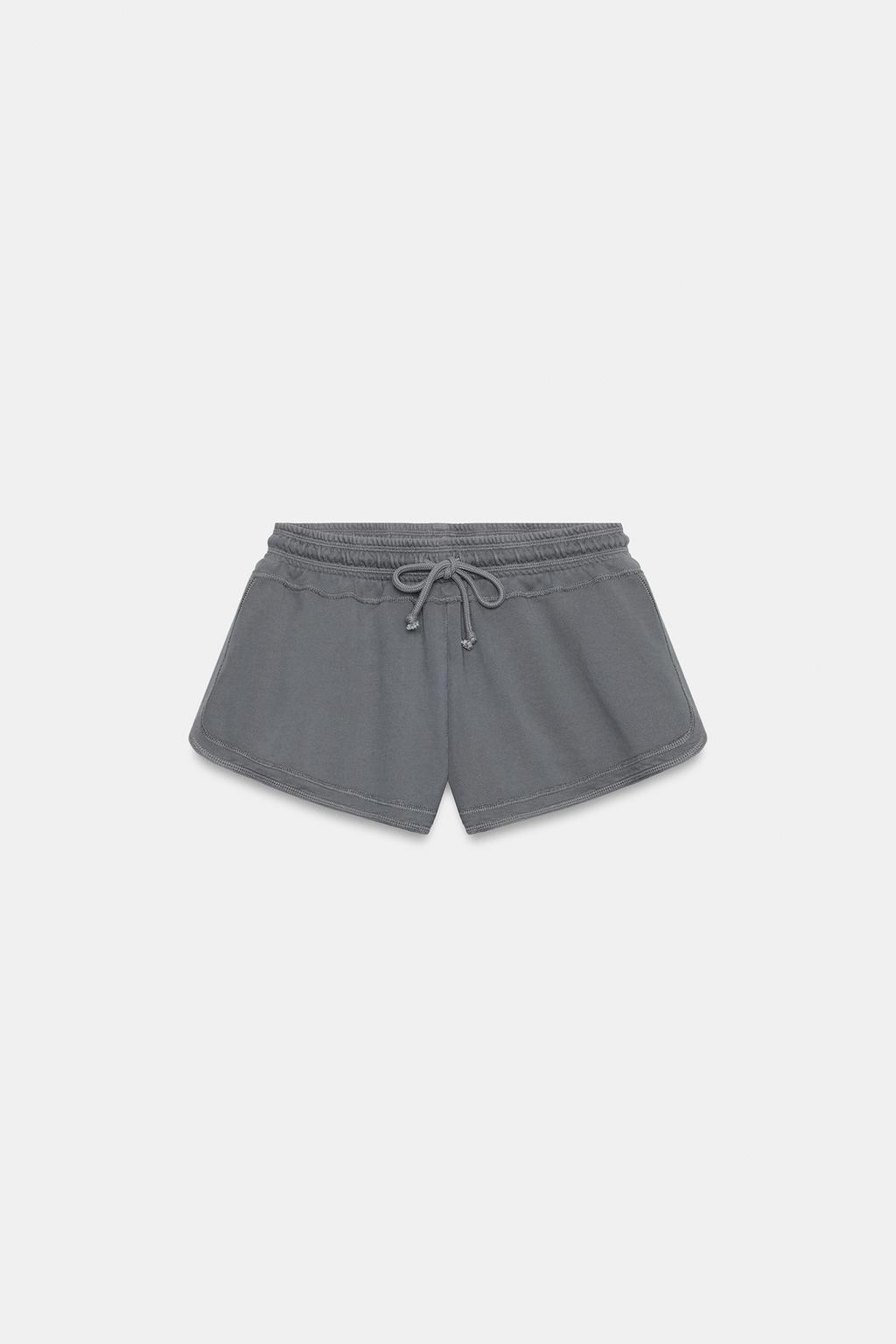 ШОРТЫ НА ШНУРКАХ С ЭФФЕКТОМ ПОТЕРТОСТИ