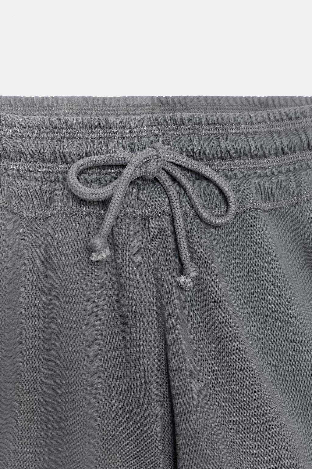 ШОРТЫ НА ШНУРКАХ С ЭФФЕКТОМ ПОТЕРТОСТИ