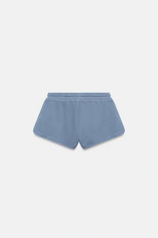 Шорты с эффектом потертости на шнурках