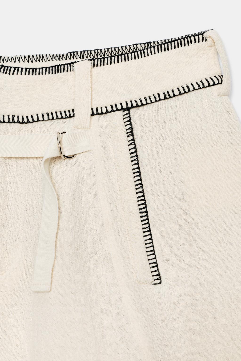 ШОРТЫ С ДЕКОРАТИВНОЙ СТРОЧКОЙ — ZW COLLECTION