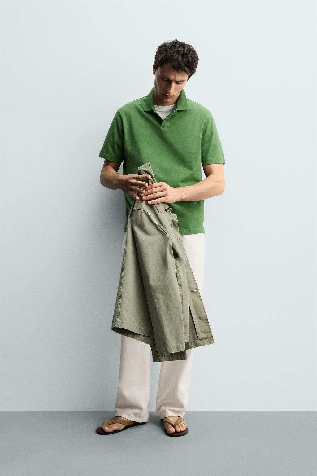 ПОЛО REGULAR FIT С ЭФФЕКТОМ ПОТЕРТОСТИ