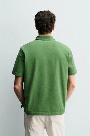 Поло Regular Fit с эффектом потертости