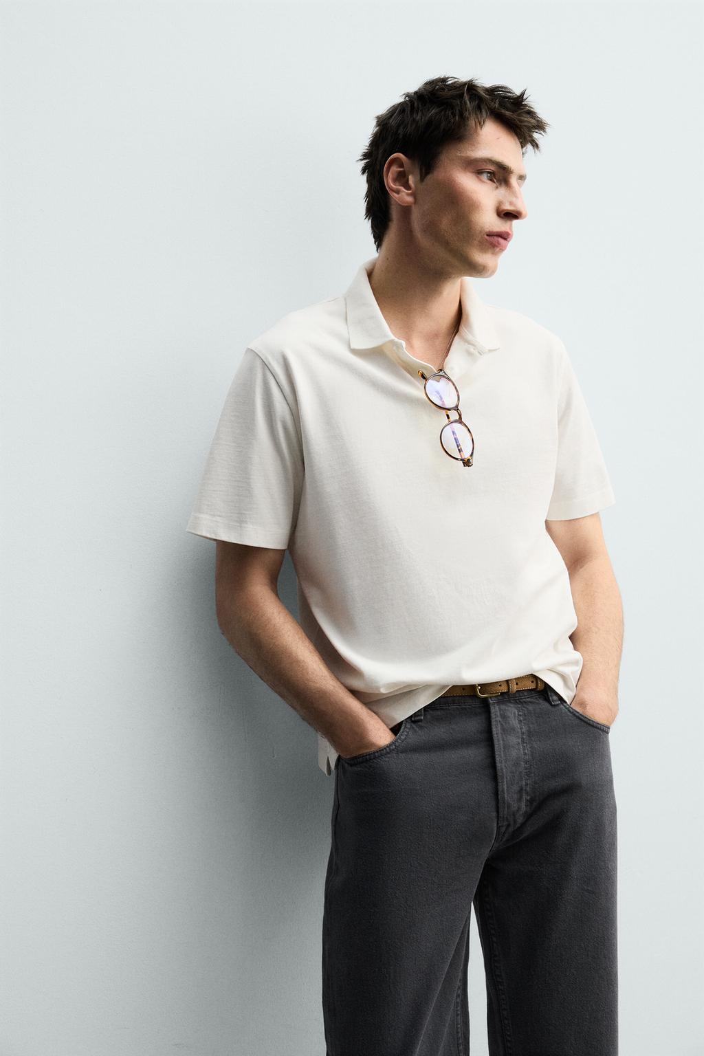 ПОЛО REGULAR FIT С ЭФФЕКТОМ ПОТЕРТОСТИ