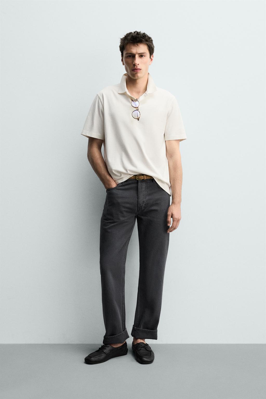 ПОЛО REGULAR FIT С ЭФФЕКТОМ ПОТЕРТОСТИ