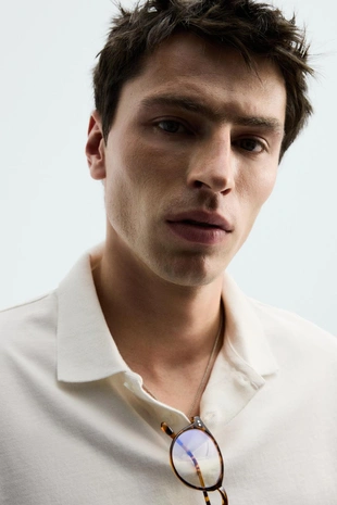 Поло Regular Fit с эффектом потертости- Заказать в России