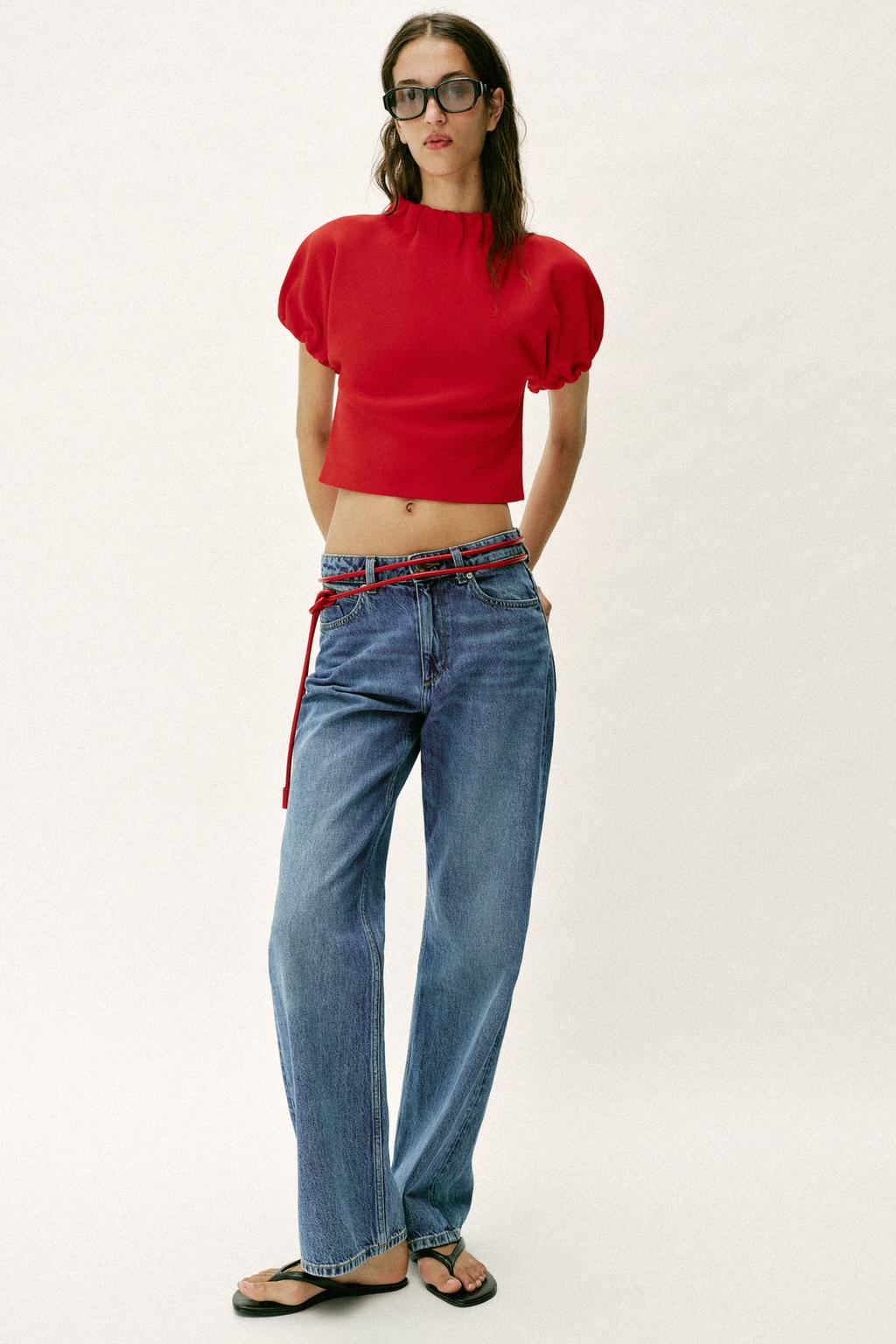 ТРИКОТАЖНЫЙ ТОП СО СБОРКАМИ