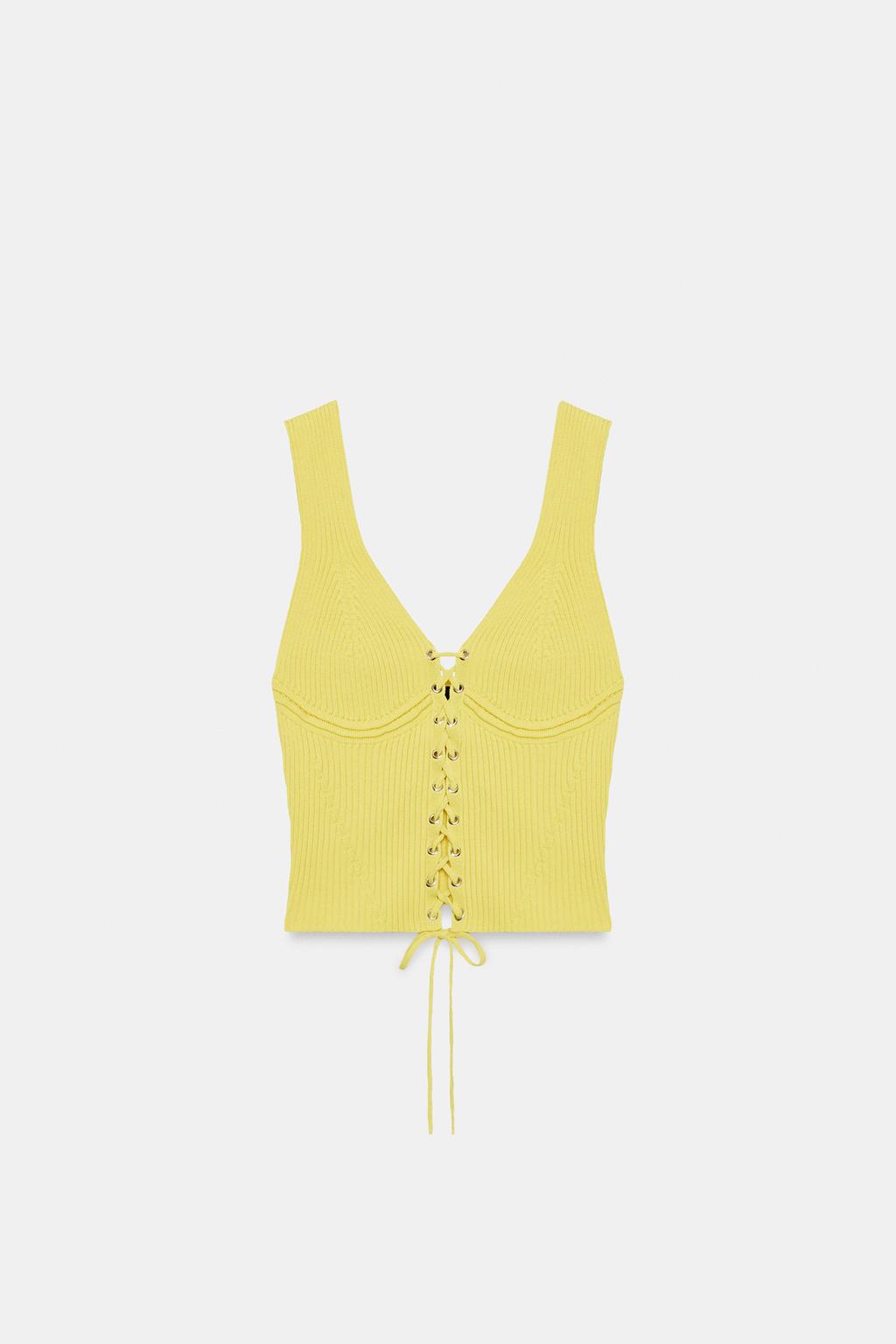 ТРИКОТАЖНЫЙ ТОП-КОРСЕТ В РУБЧИК