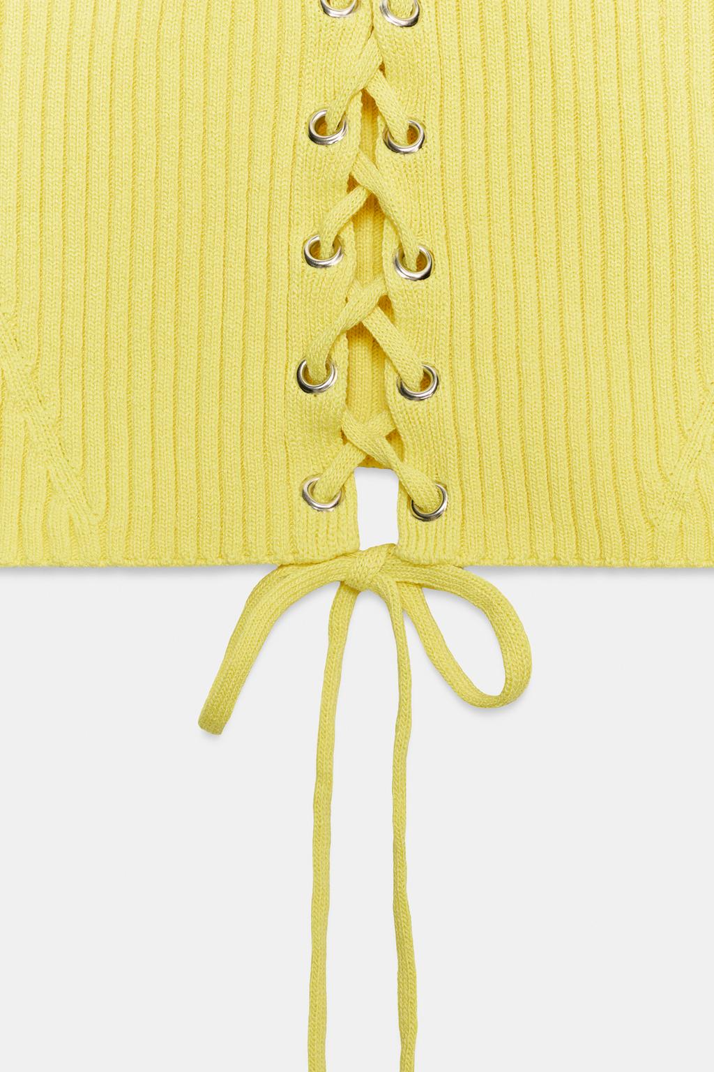 ТРИКОТАЖНЫЙ ТОП-КОРСЕТ В РУБЧИК