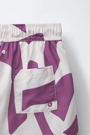 Плавки-бермуды с геометрическим принтом (6–14 лет)- Заказать в России