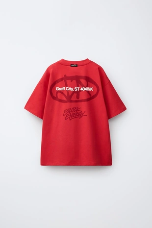 Футболка с принтом граффити- Заказать в России