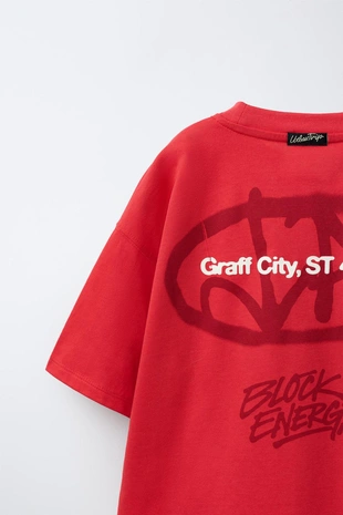 Футболка с принтом граффити- Заказать в России