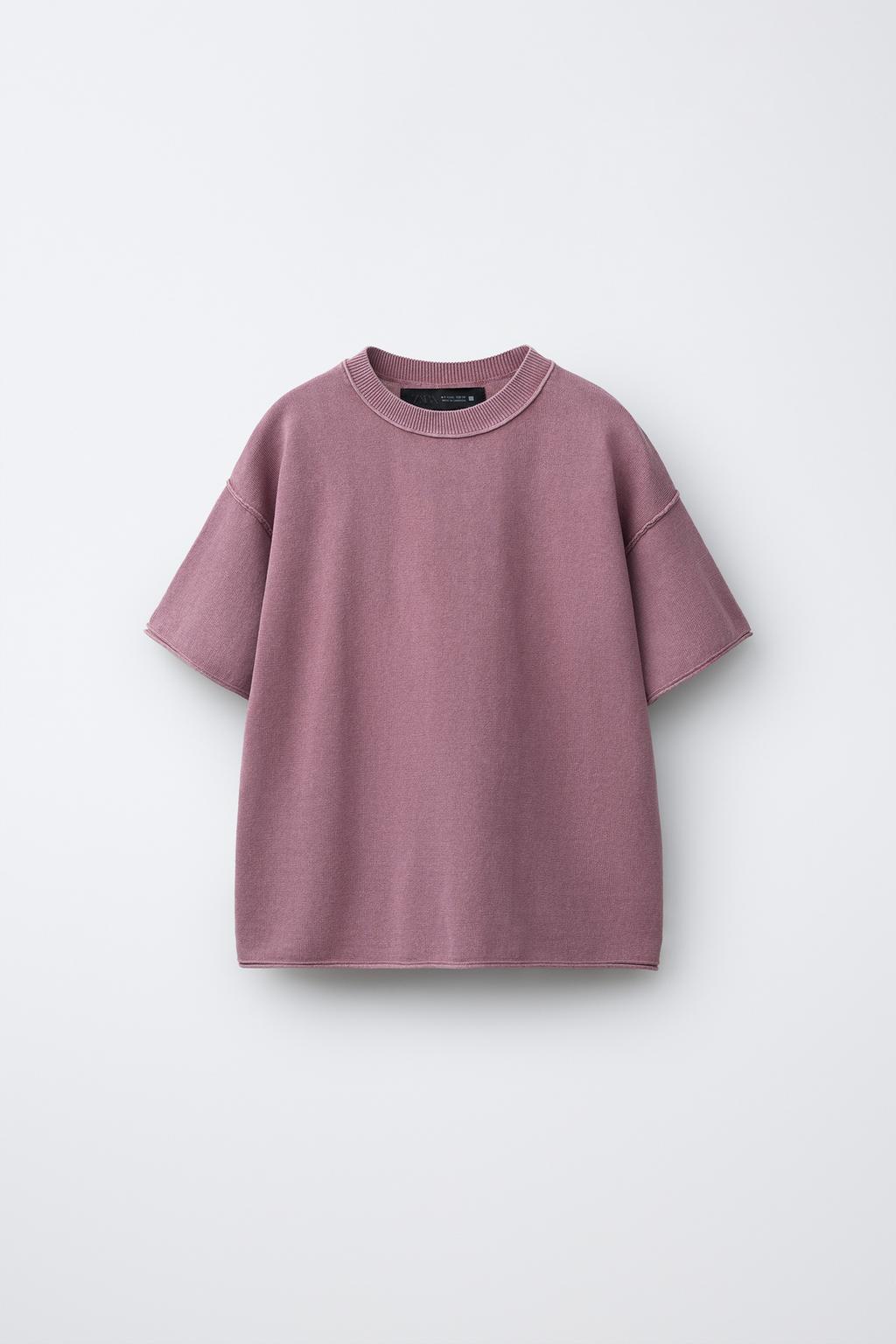 ФУТБОЛКА ИЗ ТРИКОТАЖА С ЭФФЕКТОМ ПОТЕРТОСТИ