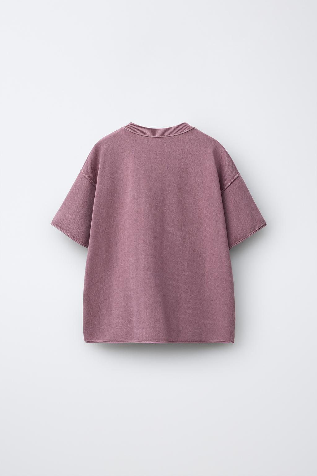 ФУТБОЛКА ИЗ ТРИКОТАЖА С ЭФФЕКТОМ ПОТЕРТОСТИ