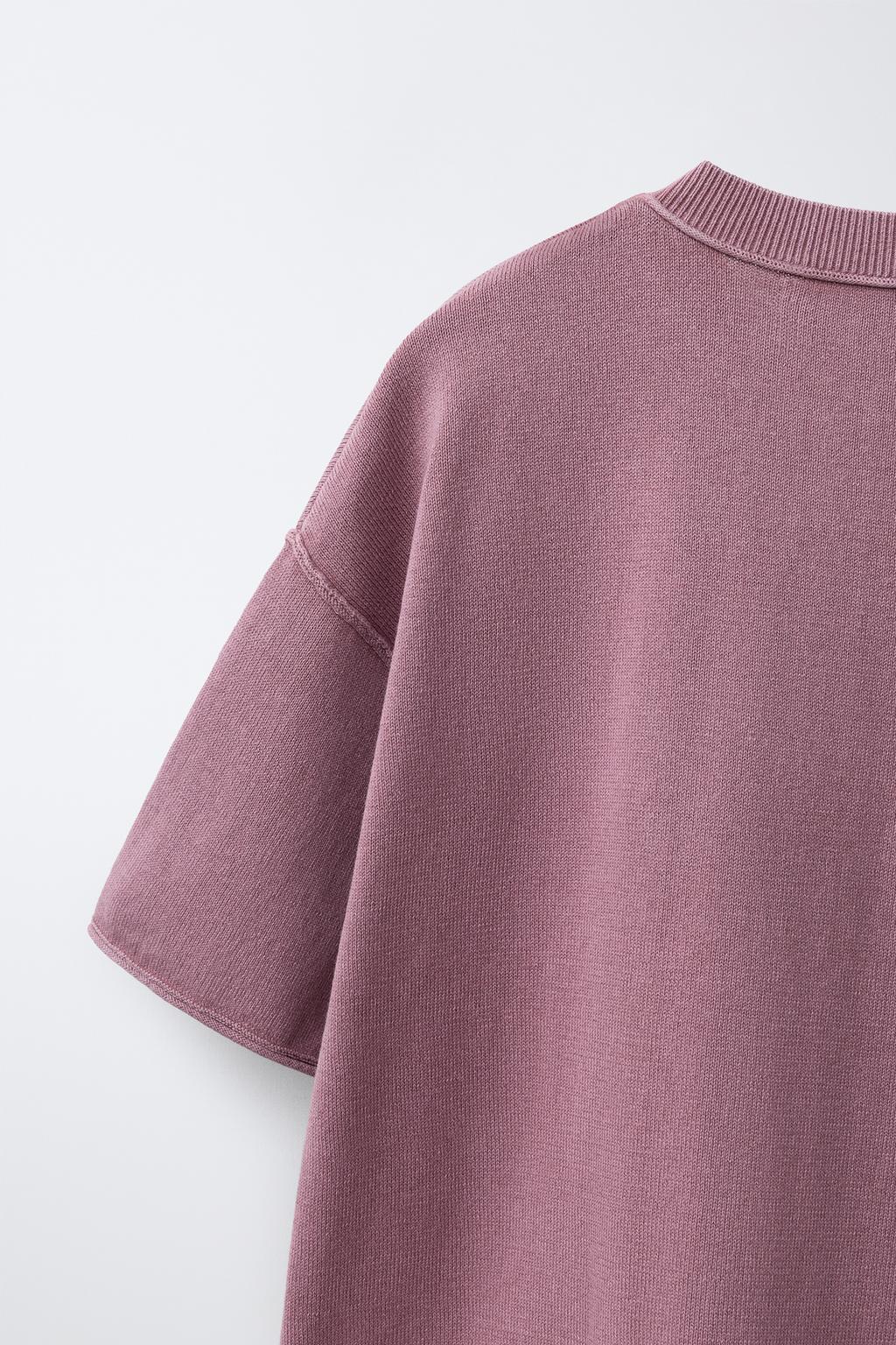 ФУТБОЛКА ИЗ ТРИКОТАЖА С ЭФФЕКТОМ ПОТЕРТОСТИ