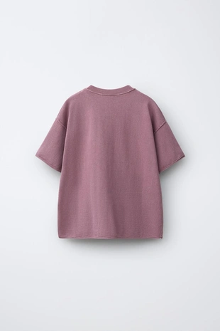 Футболка из трикотажа с эффектом потертости- Заказать в России