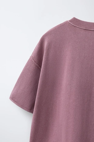 Футболка из трикотажа с эффектом потертости- Заказать в России