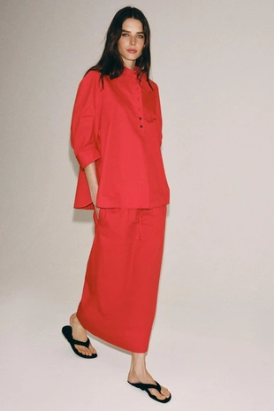 Юбка миди из поплина — Zw Collection- Заказать в России