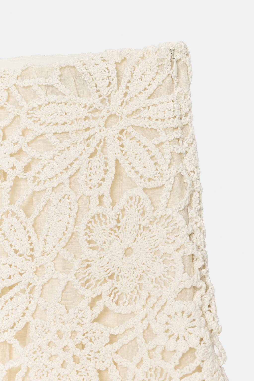 ЮБКА МИДИ КОМБИНИРОВАННАЯ КРЮЧКОМ