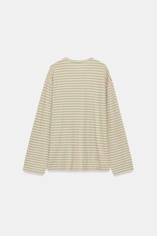 Футболка из хлопка и льна в полоску- Заказать в России