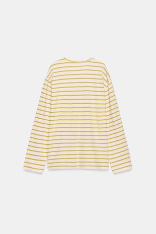 Футболка из хлопка и льна в полоску- Заказать в России